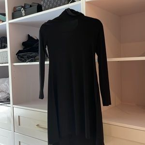 norma kamali XXS stretch turtle neck mid dress